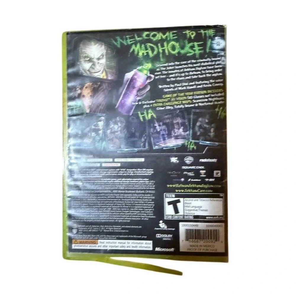 Batman: Arkham Asylum Game of the Year Edition Platinum Hits Xbox‎ 360